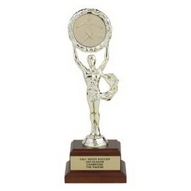 Custom Male Victory Trophy w/2" Medallion Insert (10 3/4")