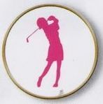 Custom Female Golfer Stock Ball Markers