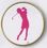 Custom Female Golfer Stock Ball Markers, Price/piece