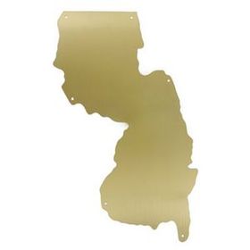 Blank New Jersey State Satin Brass Plate (8"X15")