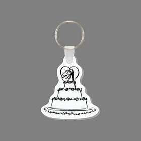 Key Ring & Punch Tag W/ Tab - Wedding Cake