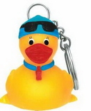 Custom Rubber Sporty Referee Duck Key Chain