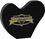 Custom Black Heart Acrylic Paperweight (5 1/8"x 4 1/4"x 3/4") Laser Engraved, Price/piece