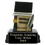 4 3/4" Writing Award Scholastic Trophy (Black Plate), Price/piece