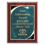 Custom Wall Plaque w/ Green Star Achievement Plates (9