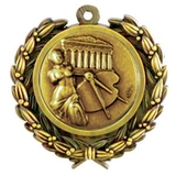 Custom Stock Arts Medal w/ Wreath Edge / 1 1/2