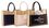 Custom Two-Tone Dyed Jute Tote Bag with Cotton Webbed Handles, Price/piece