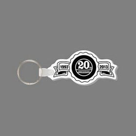 Custom Key Ring & Punch Tag W/ Tab- Anniversary Banner