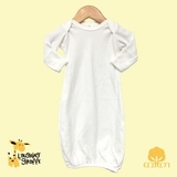 Custom The Laughing Giraffe (R) Long Sleeve Cotton Newborn Baby Gowns With Mittens