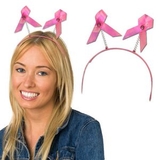 Custom Pink Ribbon Head Boppers