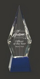 Custom Reflective-BLB Obelisk Facet Crystal Award S, 9 1/2