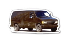 Custom Van 1 - Magnet 2.98 Sq. In. & 15 MM Thick, 2.5" W x 1.19" H x 15mm Thick