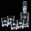 Custom 28 Oz. Cavanaugh Crystal Decanter & 4 Double Old Fashioned Glasses, Price/piece