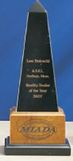 Custom Black/Golden Super Obelisk Marble Award (11