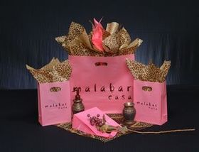 Custom Frosted Colored Poly Die Cut Island Pink Bag/ 4 Mil (7"x3.5"x10.5")