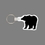 Custom Key Ring & Punch Tag - Bear Silhouette Punch Tag With Tab, Price/piece