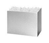Custom Metallic Silver Medium Basket Box, 8 1/4