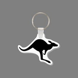 Custom Key Ring & Punch Tag W/ Tab - Hopping Kangaroo Silhouette