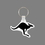 Custom Key Ring & Punch Tag W/ Tab - Hopping Kangaroo Silhouette, Price/piece