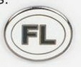 Custom Florida State Abbreviation Stock Cast Pin