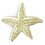 Blank Starfish Pin - Gold, 3/4" W, Price/piece