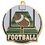 Custom 2" High Tech Medallion Football In Gold, Price/piece