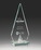 Custom Aiguille Starphire Glass Award, 5" W x 8 1/2" H x 2 1/2" D, Price/piece