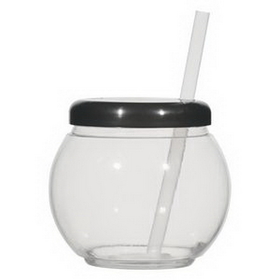 Custom 20 Oz. Fish Bowl Cup With Straw, 4" H