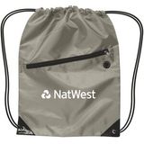Custom Nylon Drawstring Backpack w/ Zipper