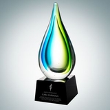 Custom Art Glass Tropic Drop Award, 9