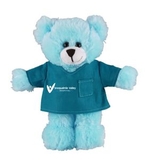 Custom Soft Plush Blue Bear in Scrub Shirt 8
