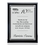Custom Black Oakleigh Everett Satin Plaque with Silver Plate (12"x15"), Price/piece