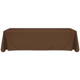 8' Blank Solid Color Polyester Table Throw - Chocolate