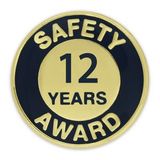Blank Safety Award Pin - 12 Year, 3/4