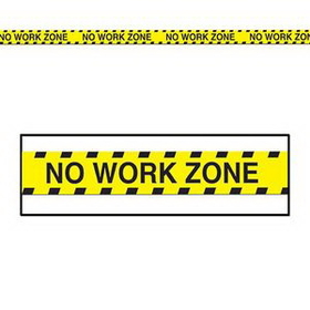 Custom No Work Zone Party Tape, 3" L x 20' W