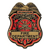 Custom Stock Plastic Junior Firefighter Badge