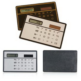Custom Solar Card Calculator, 3 3/8" L x 2 1/6" W