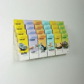 Custom 24 Pocket Clear Acrylic Wall Brochure Holder
