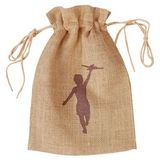 Custom The Small Natural Drawstring Jute Tote Bag
