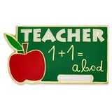 Blank School Pin - School - Teacher Chalkboard Pin, 1 1/8