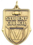 Custom 100 Series Stock Medal (Student Council) Gold, Silver, Bronze
