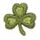 Custom Holiday Embroidered Applique - Large 2 Tone Shamrock, Price/piece