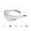 Custom RAD-Atac Clear Basic Radians Safety Glasses w/ Black Rubber-Tipped Temples, Price/piece