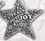 Custom Full Size Stock Design Pewter Star Ornament (Peace and Joy), 2.25" Diameter, Price/piece