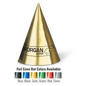 Custom 7" Imprinted Foil Cone Hat