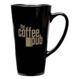 Custom 16 Oz. Black Tall Java Latte Ceramic Mug