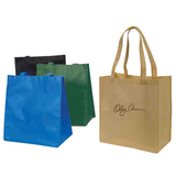 Custom Non-Woven Wide Bottom Enviro Grocery Tote Bag (15