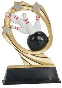Custom Bowling Cosmic Resin Figure Trophy (7")