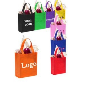 Custom 80 GSM High Quality Non-Woven Large Grocery Shopping Bag, 12" L x 14 1/2" W x 8" H
