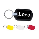 Custom Promotional Rectangular Soft PVC Key Tag, 2 1/8 